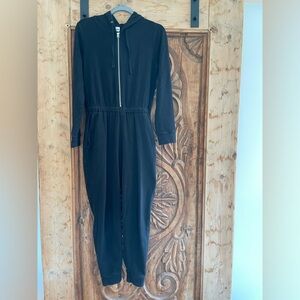 Cozy, black one piece sweat suit. Old Navy size small.